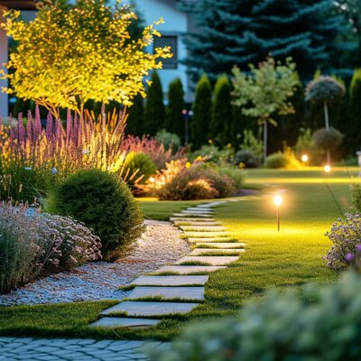 Utebelysning hage